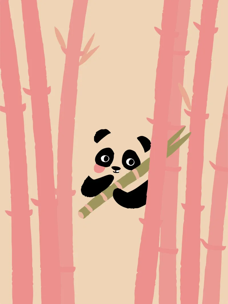 Panda di bambù pellicola backlit da TRENDY POSTER SHOP
