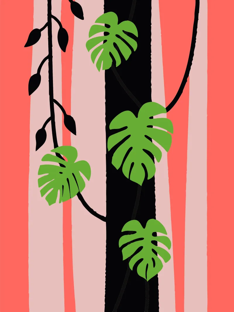 Monstera pellicola backlit da TRENDY POSTER SHOP