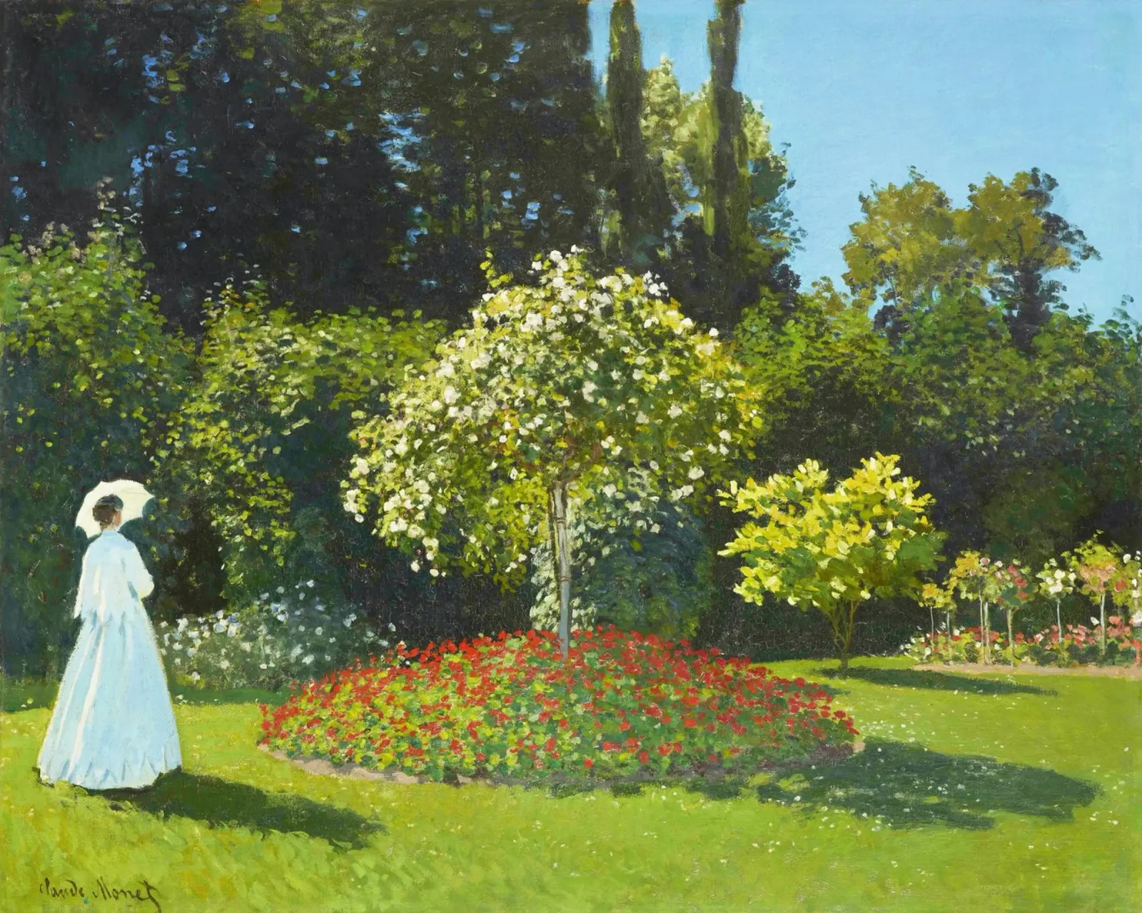 "Signora in giardino" (1867) di Claude Monet pellicola backlit da Venus Art