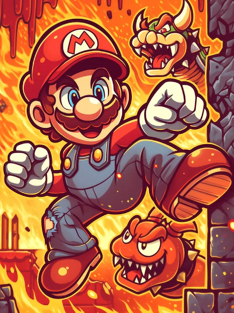 Super Mario pellicola backlit da Fleur de Lys