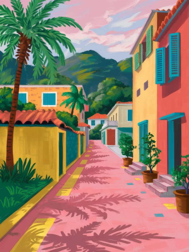 Shadowed Pathway Stroll canvas by Pake Nebula
