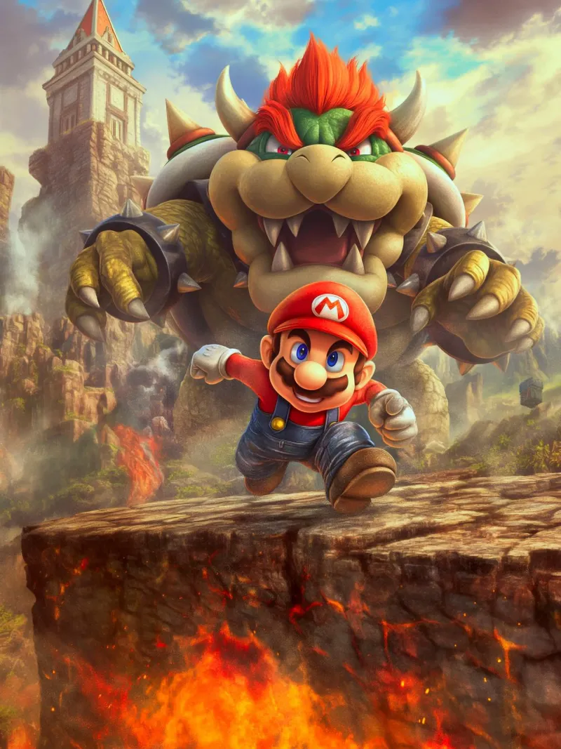 Super Mario canvas by Fleur de Lys