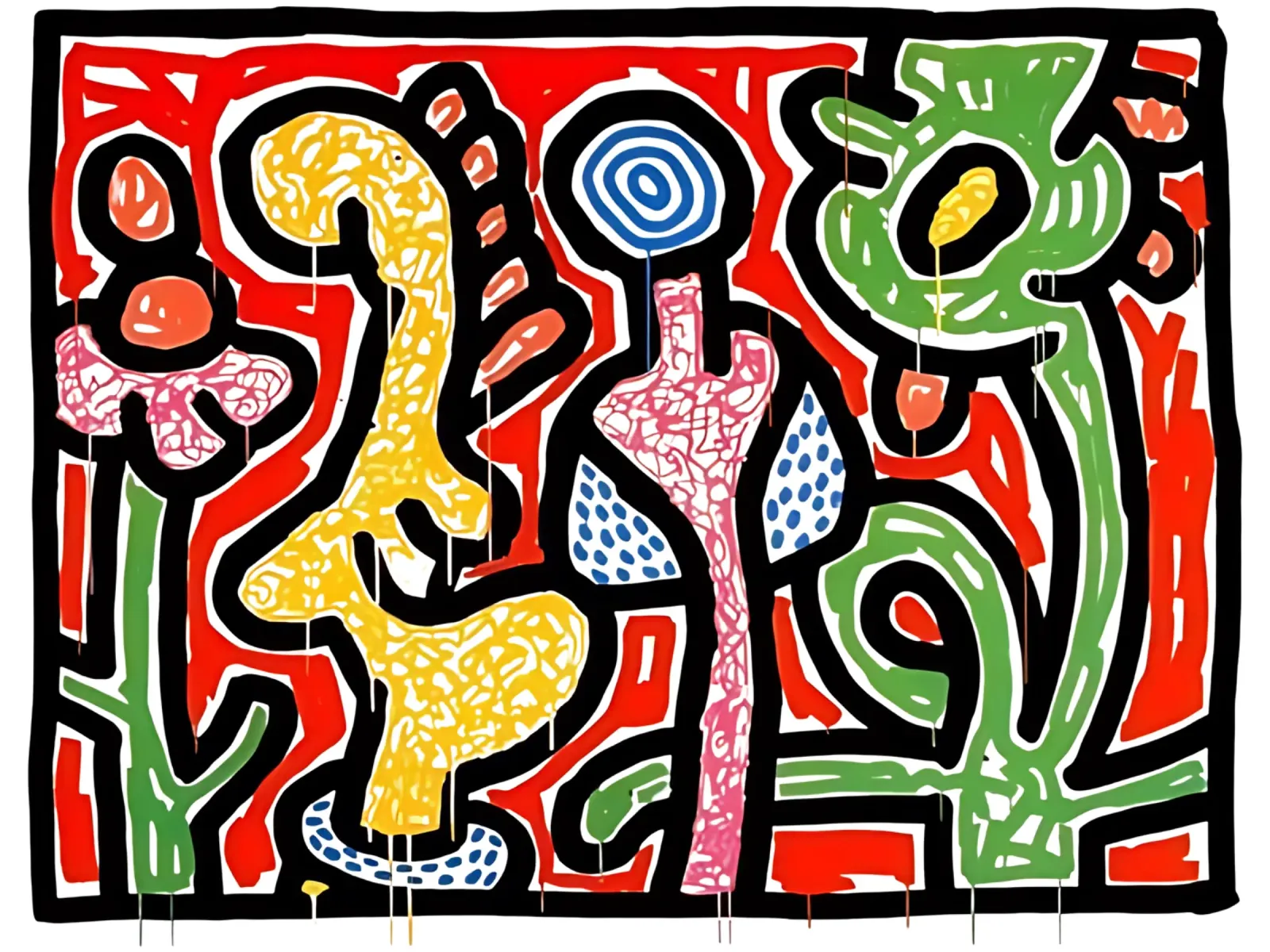 Flores IV de Keith Haring hahnemühle de tokovictory