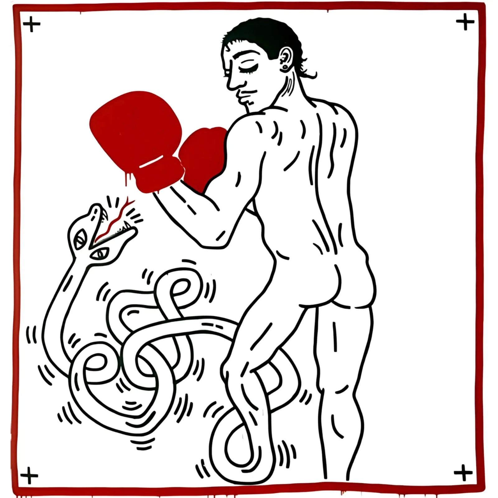 Ritratto di Macho Camacho di Keith Haring pellicola backlit da tokovictory