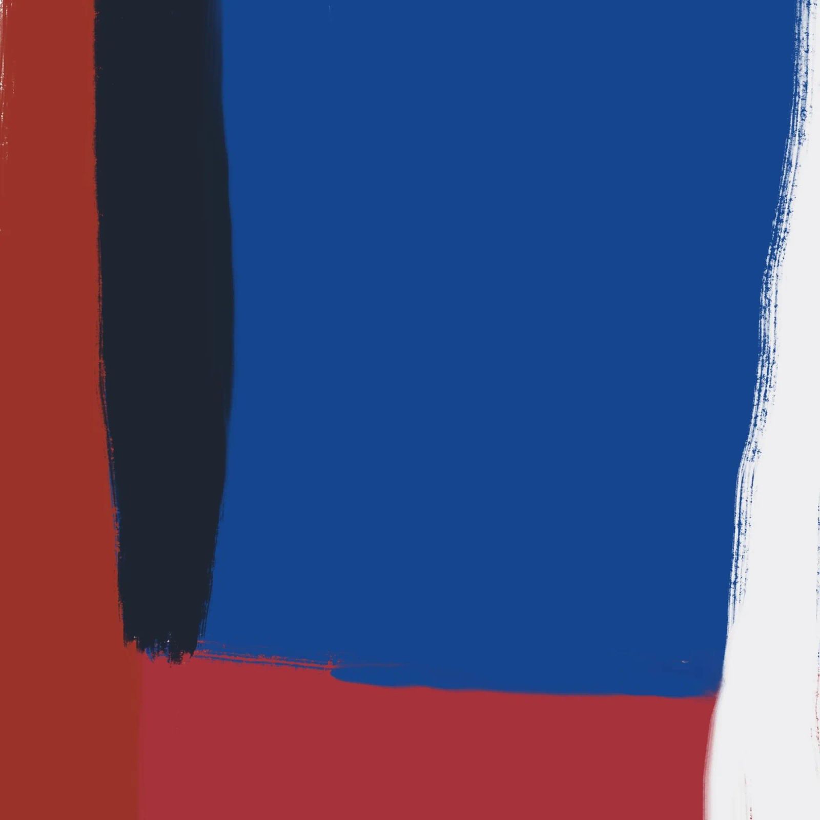 Abstract color block composition canvas by Little Dean