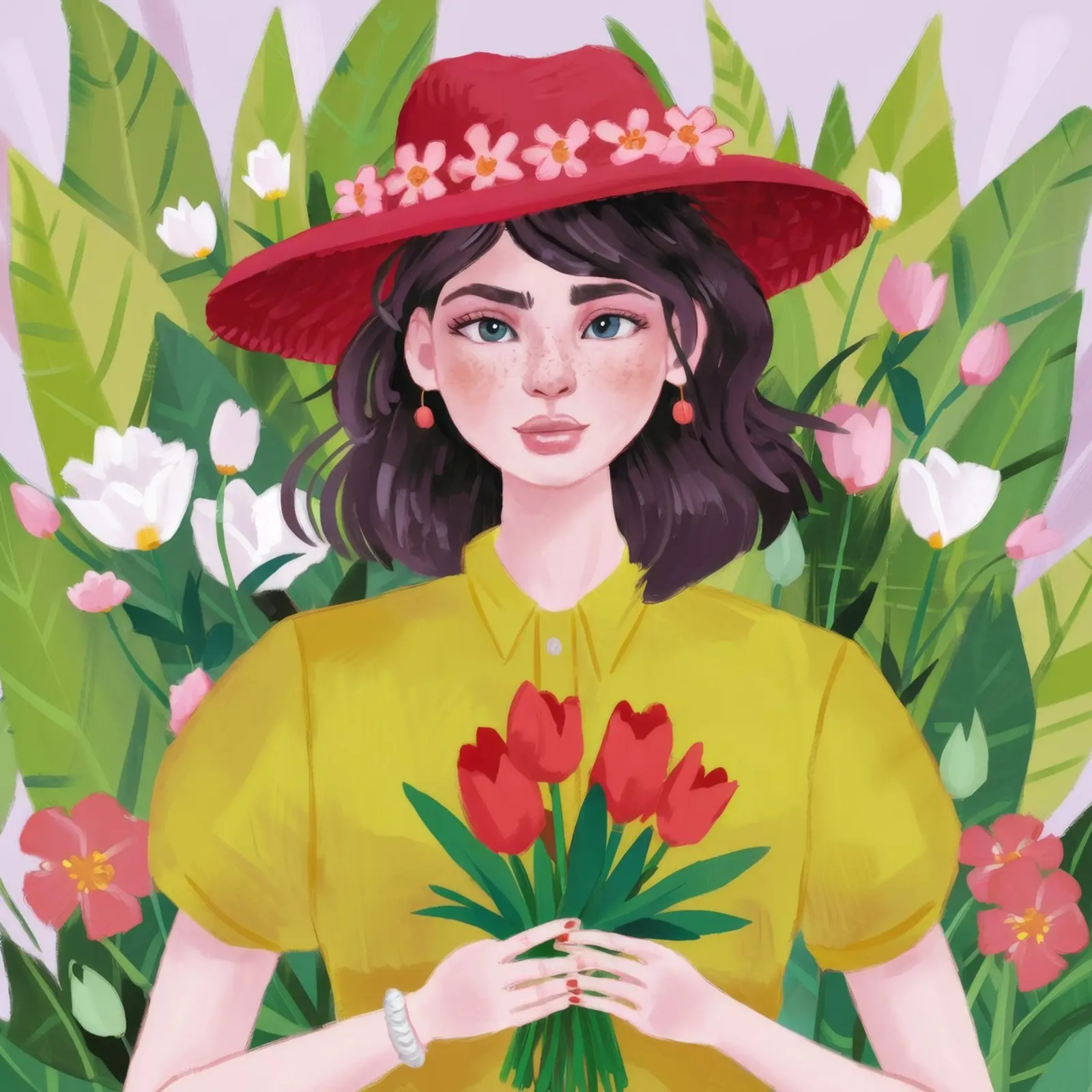 Tulip Spring Reverie canvas by Aether Brush