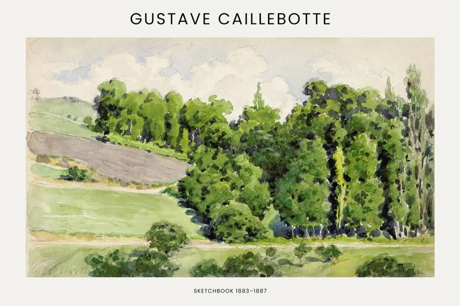 Caillebotte - Sketchbook pellicola backlit da Vintage by JUNIQE