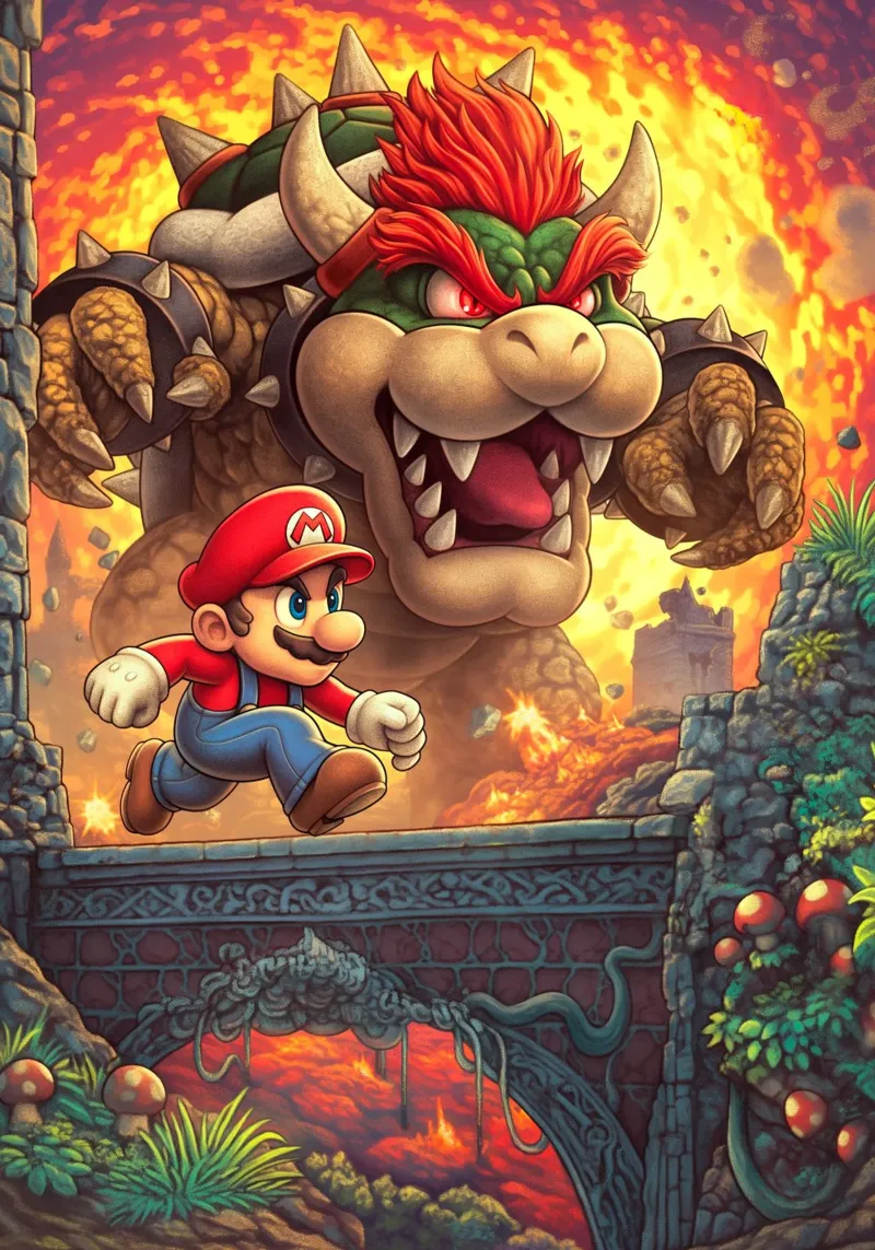 Super Mario hahnemühle by Fleur de Lys