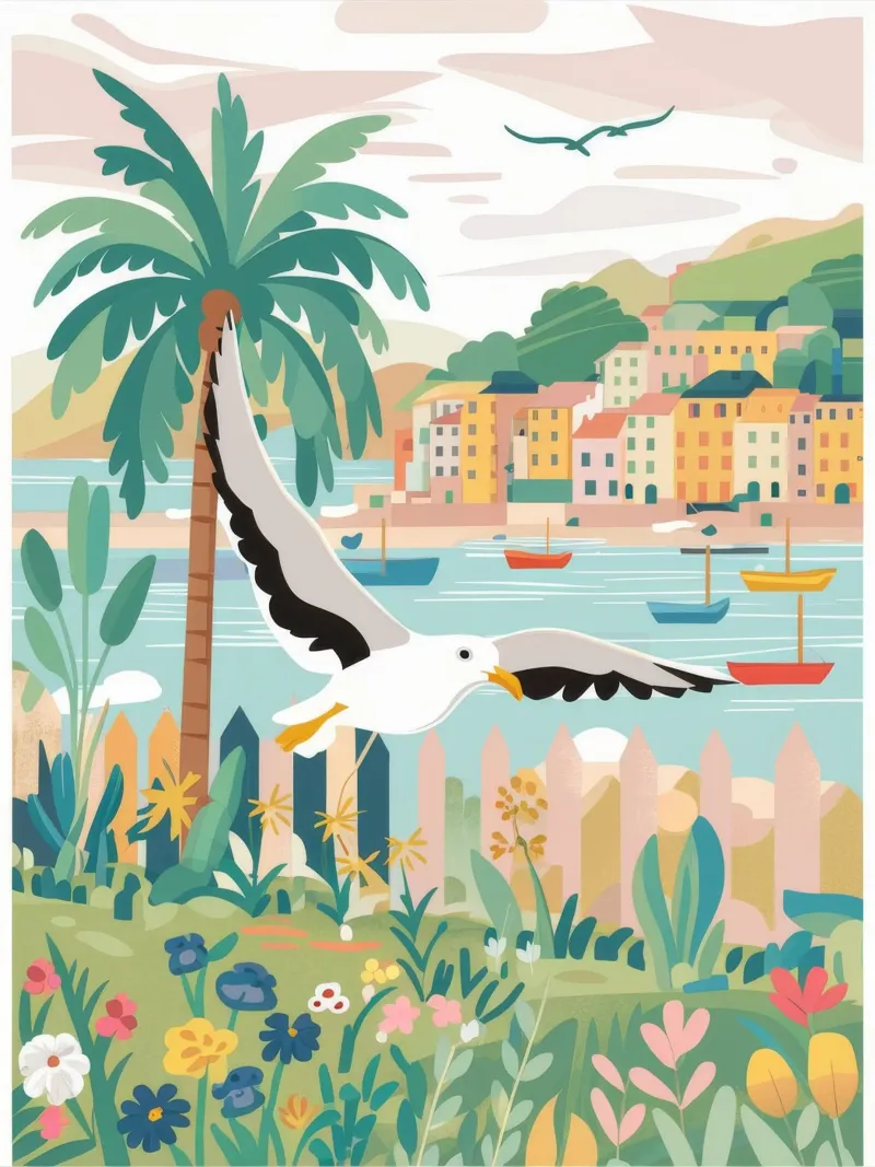 Puerto de aves tropicales poster con marco de plástico de Pake Nebula