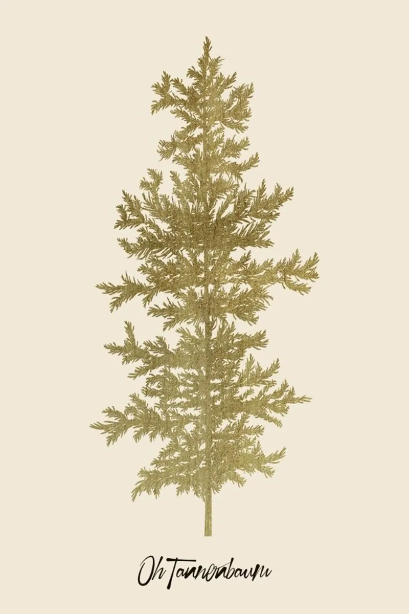 Oh Tannebaum (gold) poster da Kubistika