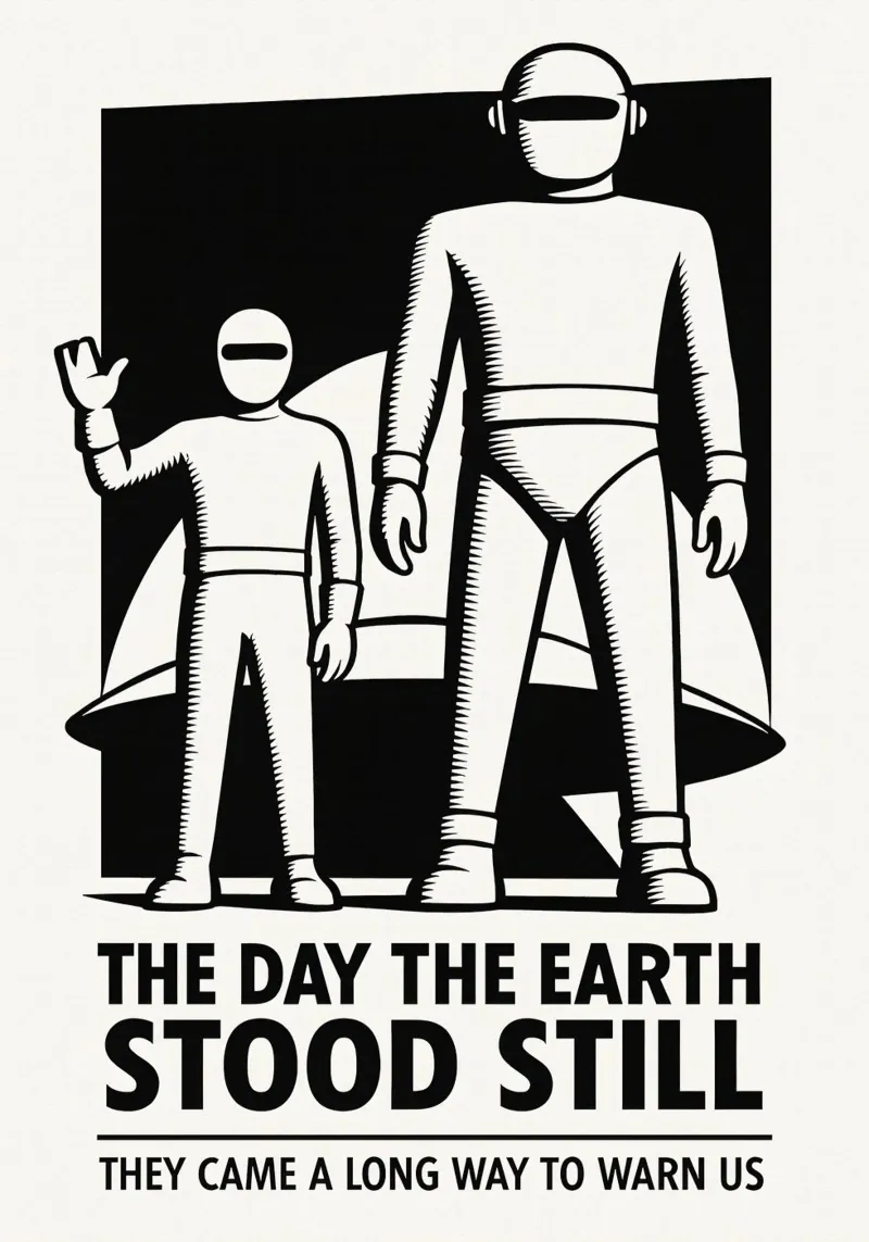 The Day The Earth Stood Still pellicola backlit da MoviesArt