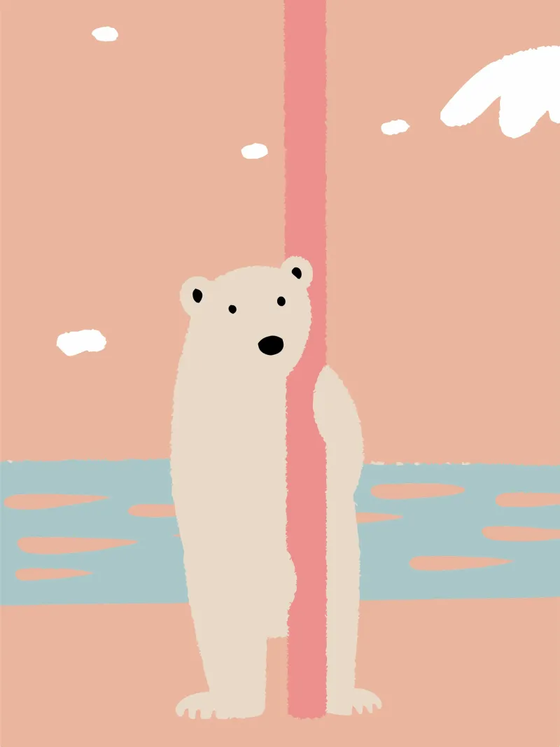 Orso polare solitario pellicola backlit da TRENDY POSTER SHOP