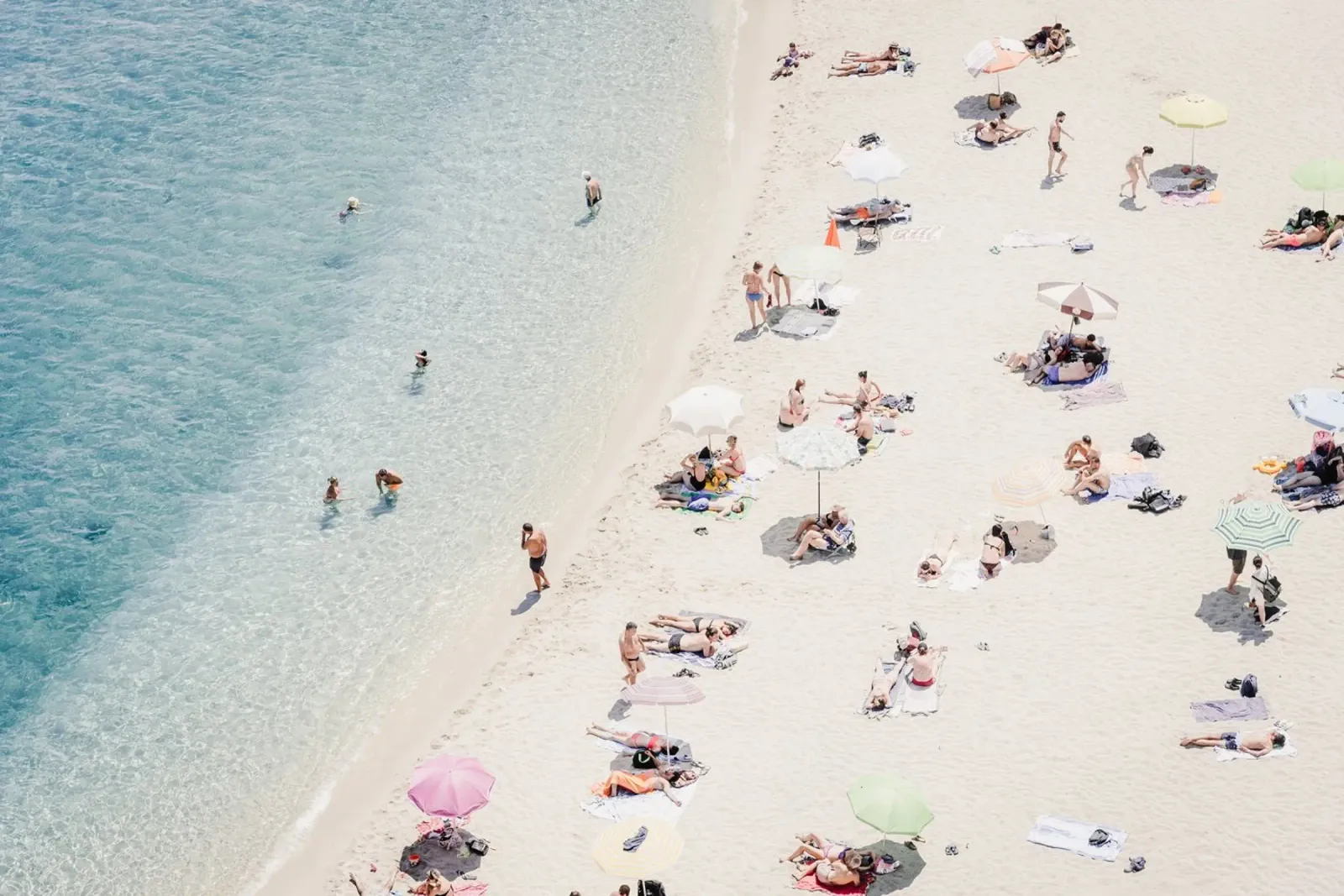 Aerial view at the beach of Tropea in Italy pellicola backlit da photolovers