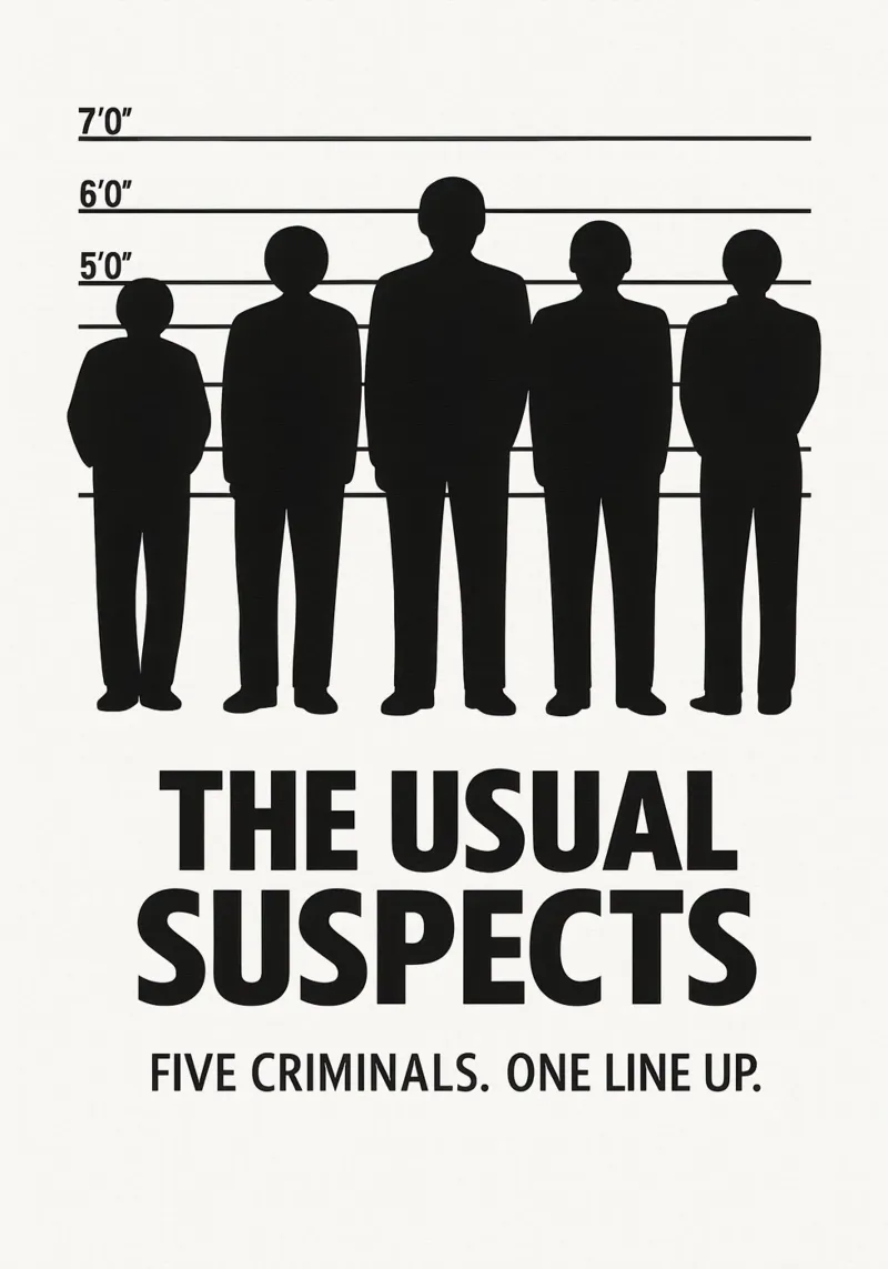 The Usual Suspects Print plexiglass da MoviesArt