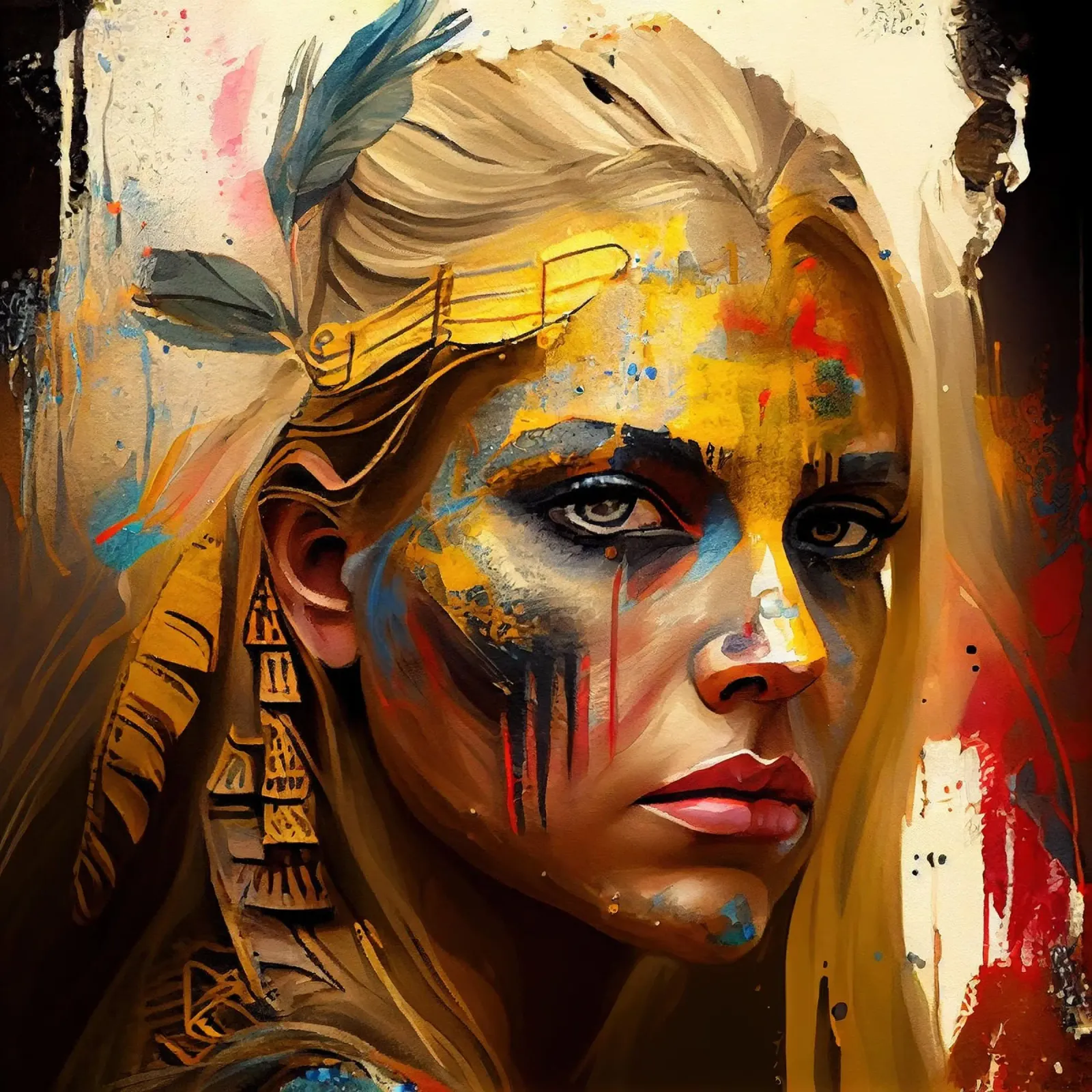 Poderosa mujer guerrera metacrilato de Chromatic Fusion Studio
