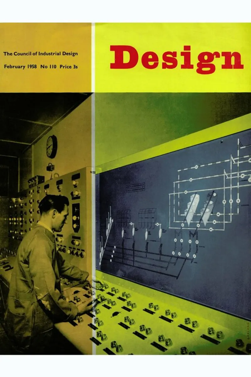 1958 February Design Magazine pellicola backlit da Hemingway Design