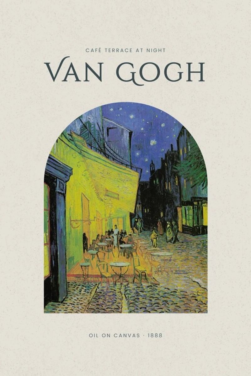 van Gogh - Café Terrace at Night Poster von Vintage by JUNIQE