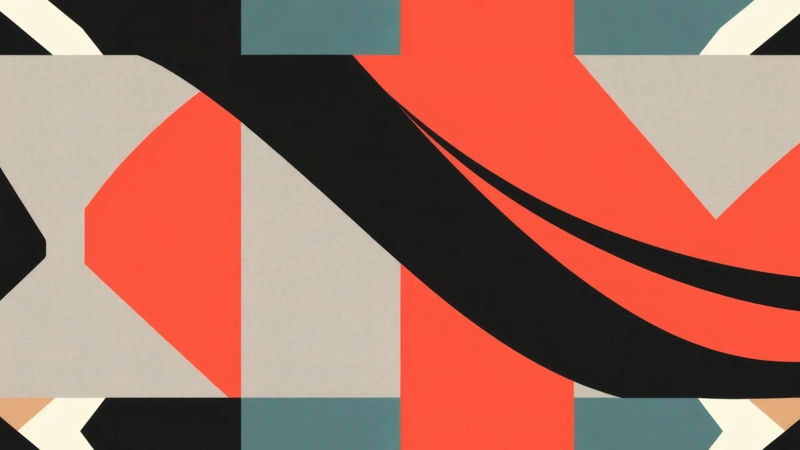 Colorful abstract pattern with geometric shapes and flowing canvas by DesignDoodle