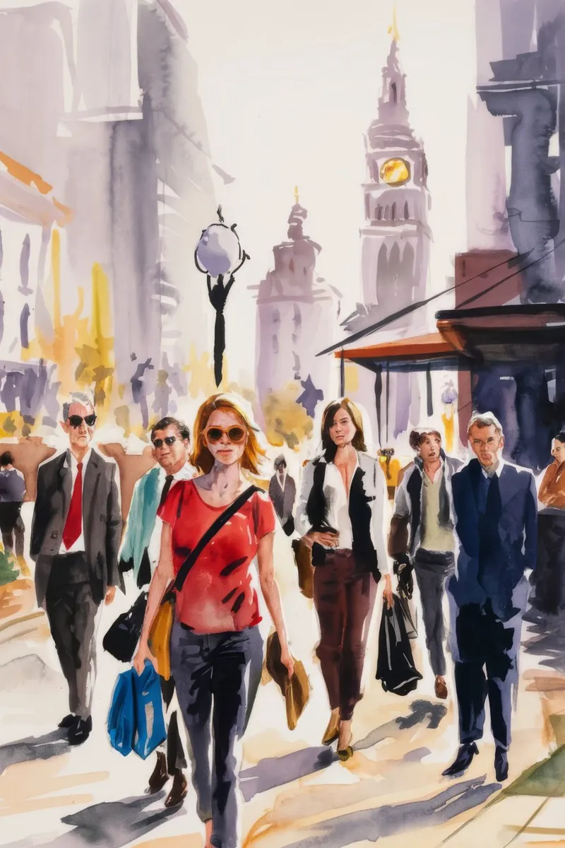 Sinfonia urbana di strada poster con telaio in plastica da Ebony Carpenter