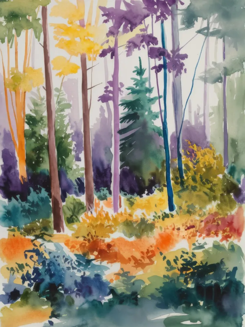 Vibrant Forest Harmony forex plate by Ebony Carpenter
