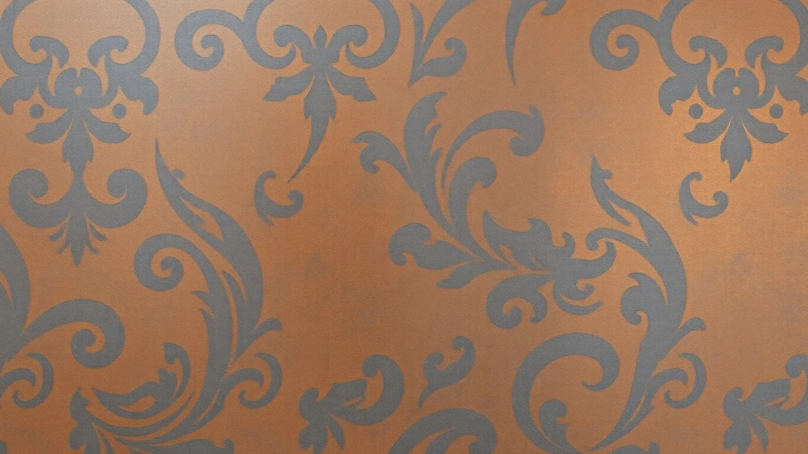 Ornate wall design featuring elegant patterns in rich alu-dibond by DesignDoodle