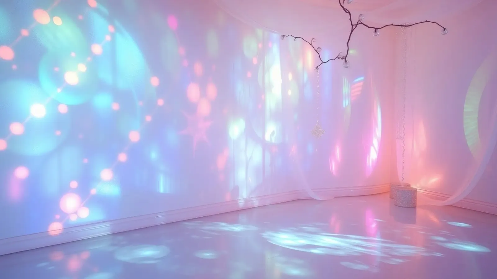 Le proiezioni di luce colorata creano un'atmosfera eterea in pellicola backlit da DesignDoodle