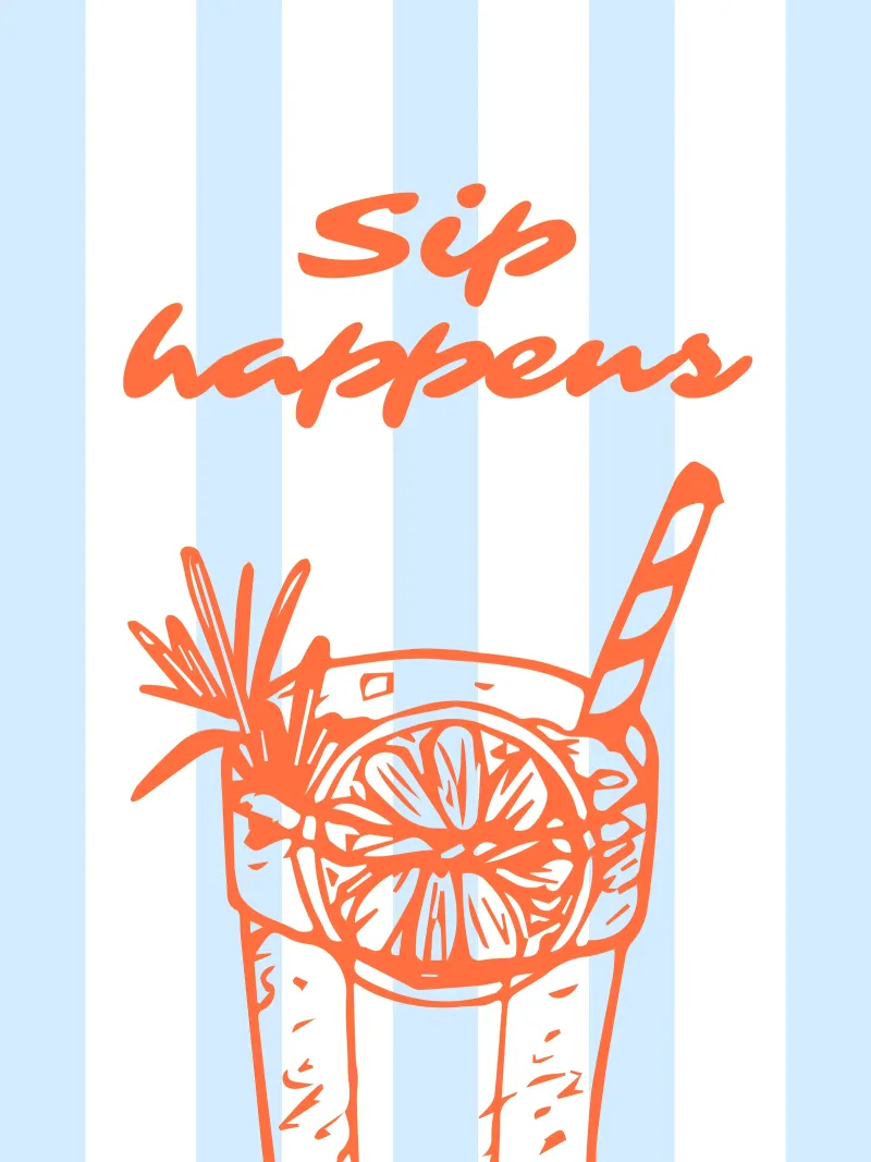 Cocktail Culture - Summer Serie I poster with aluminum frame by Bureau Purpur