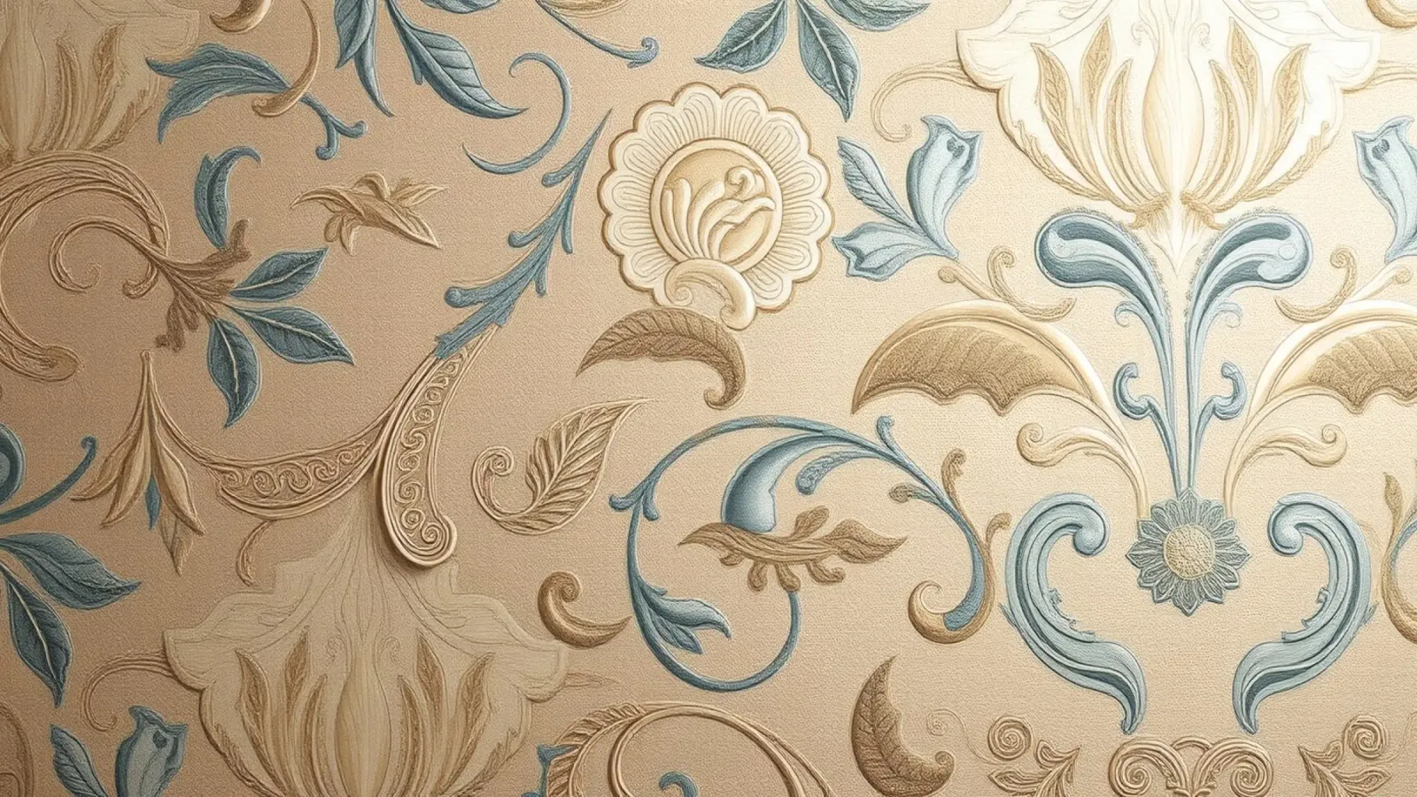 Elegantes florales Design in Pastelltönen ziert strukturierte Kunst Alu-Dibond von DesignDoodle