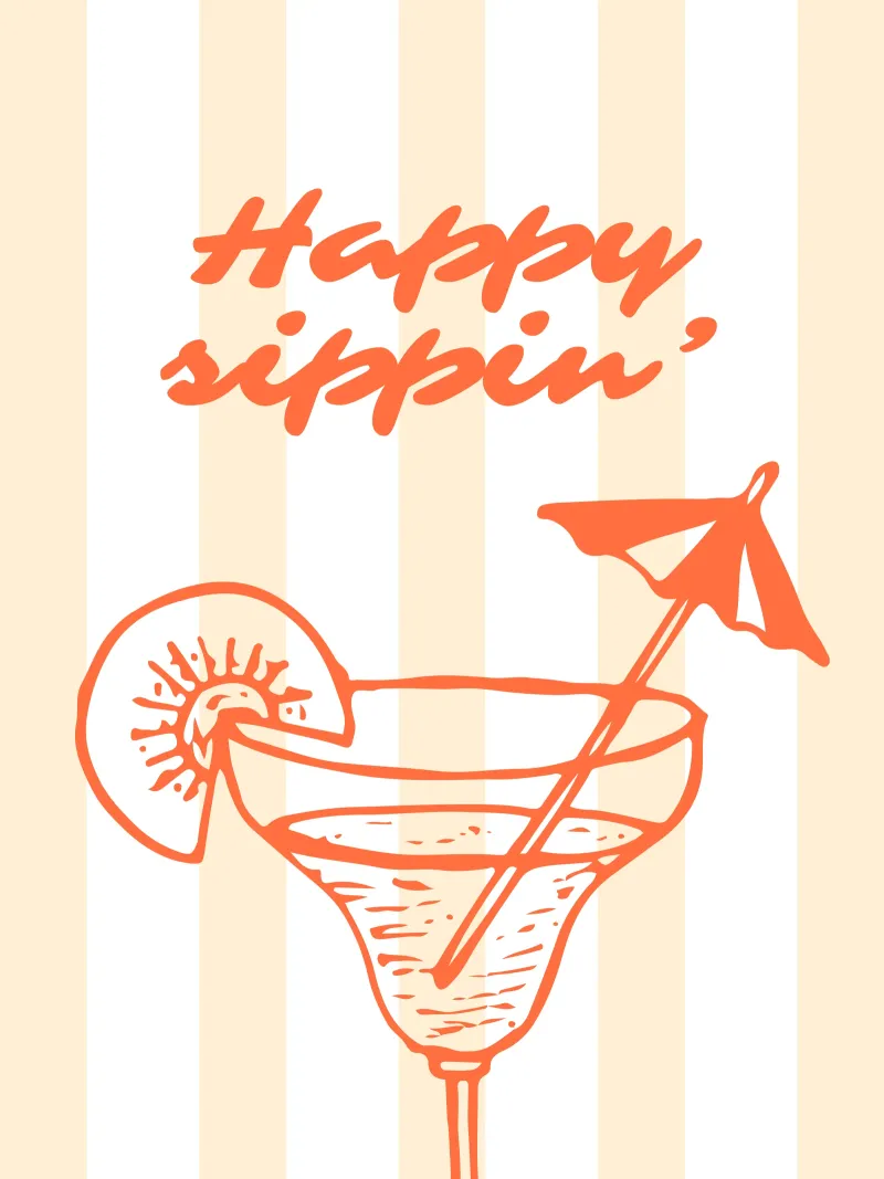 Cocktail Culture - Summer Serie III poster with aluminum frame by Bureau Purpur