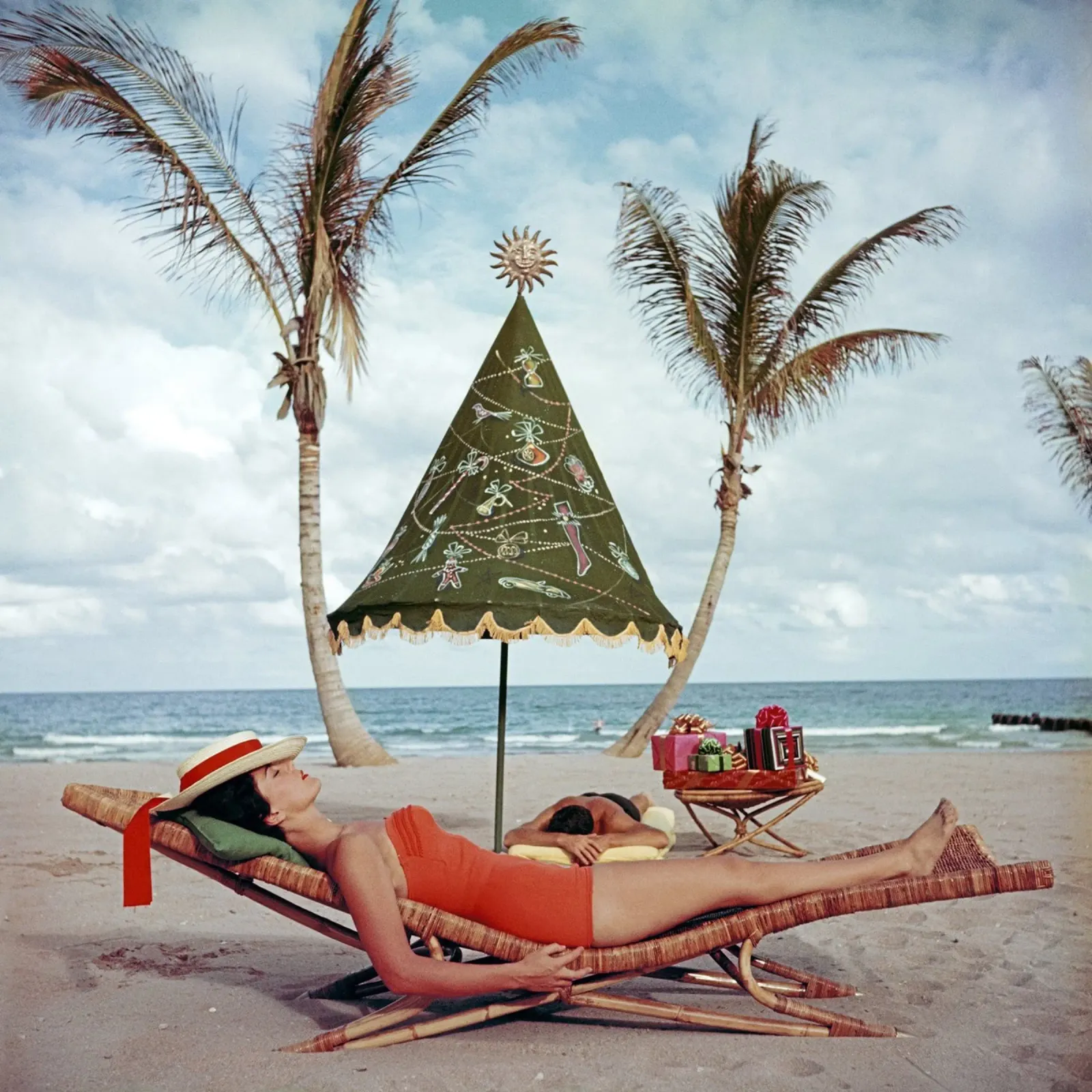 Poster di Slim Aarons a Palm Beach pellicola backlit da Chrisvintage