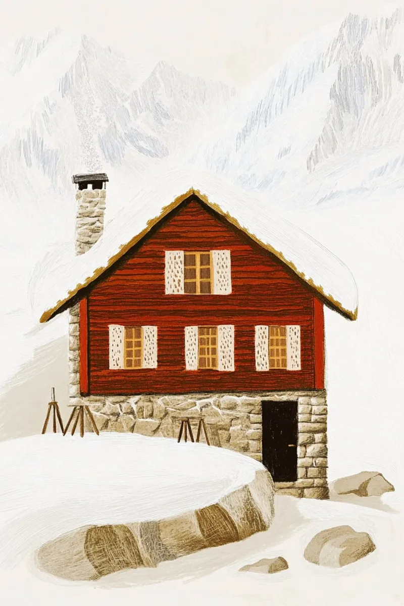 Rifugio in inverno pellicola backlit da Curious Canvas