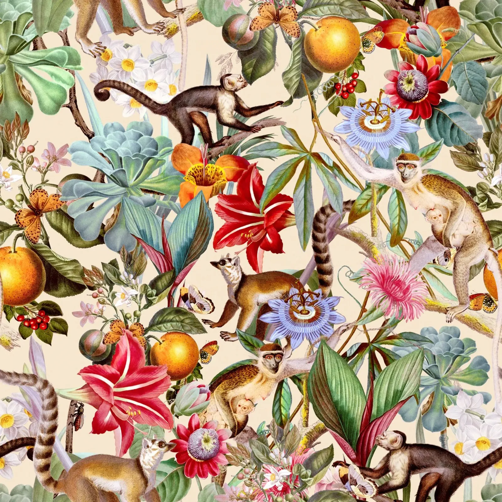 Animal and Floral Pattern pellicola backlit da burcukorkmazyurek