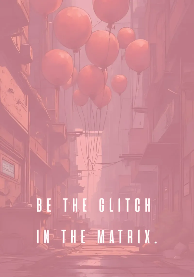 BE THE GLITCH IN THE MATRIX poster da Einfach Uebel