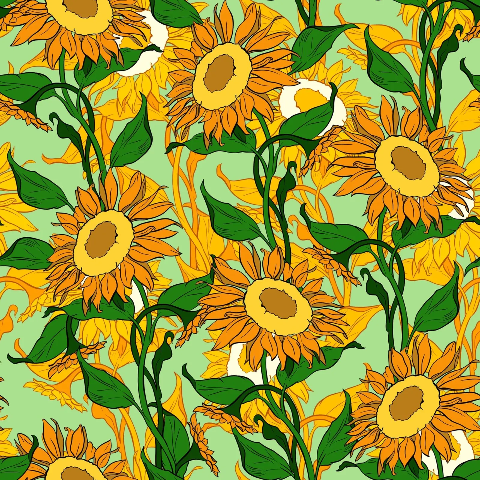 Sunflower Garden carta hahnemühle da burcukorkmazyurek