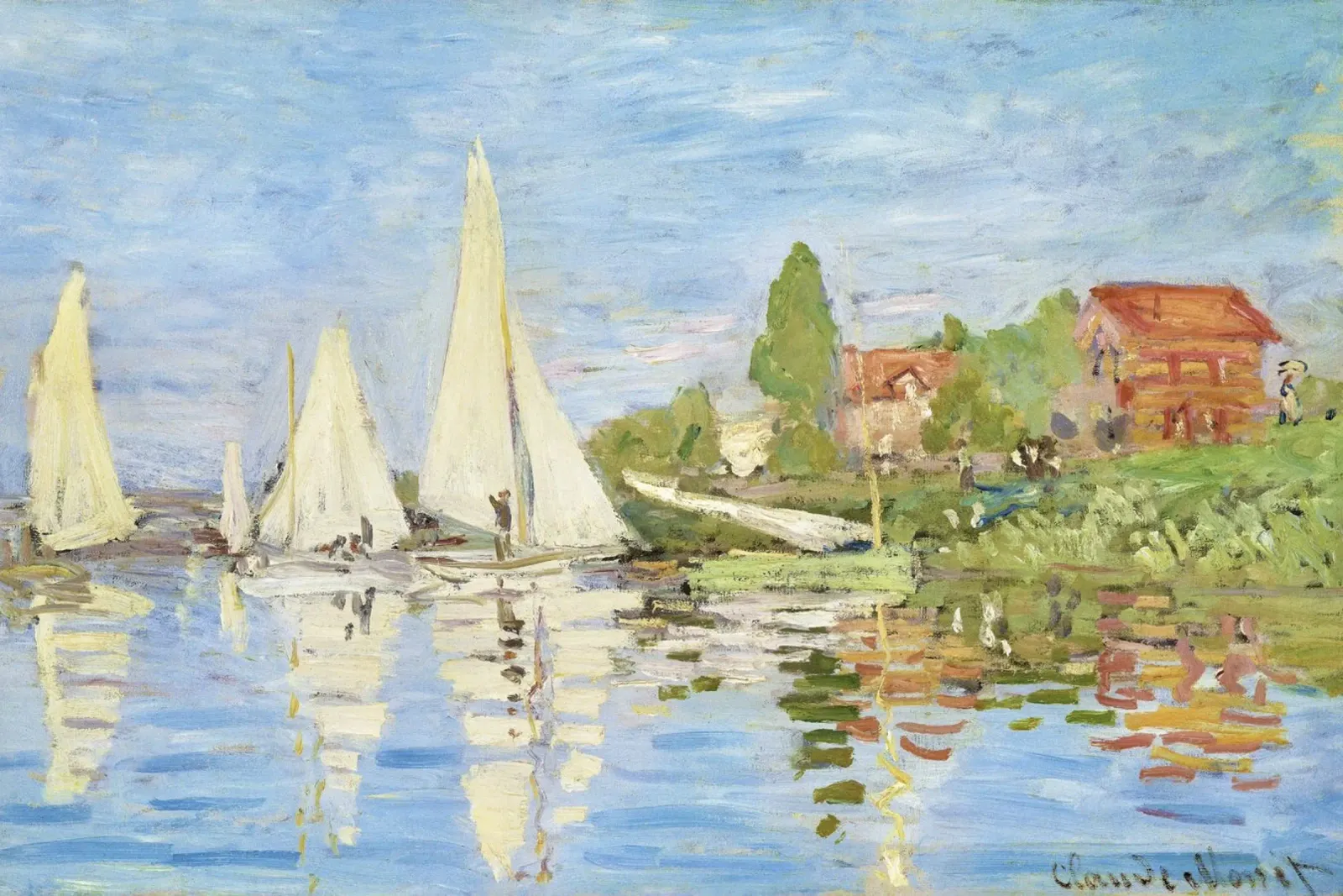 Regate ad Argenteuil" di Claude Monet (1872). pellicola backlit da Monet Art Prints