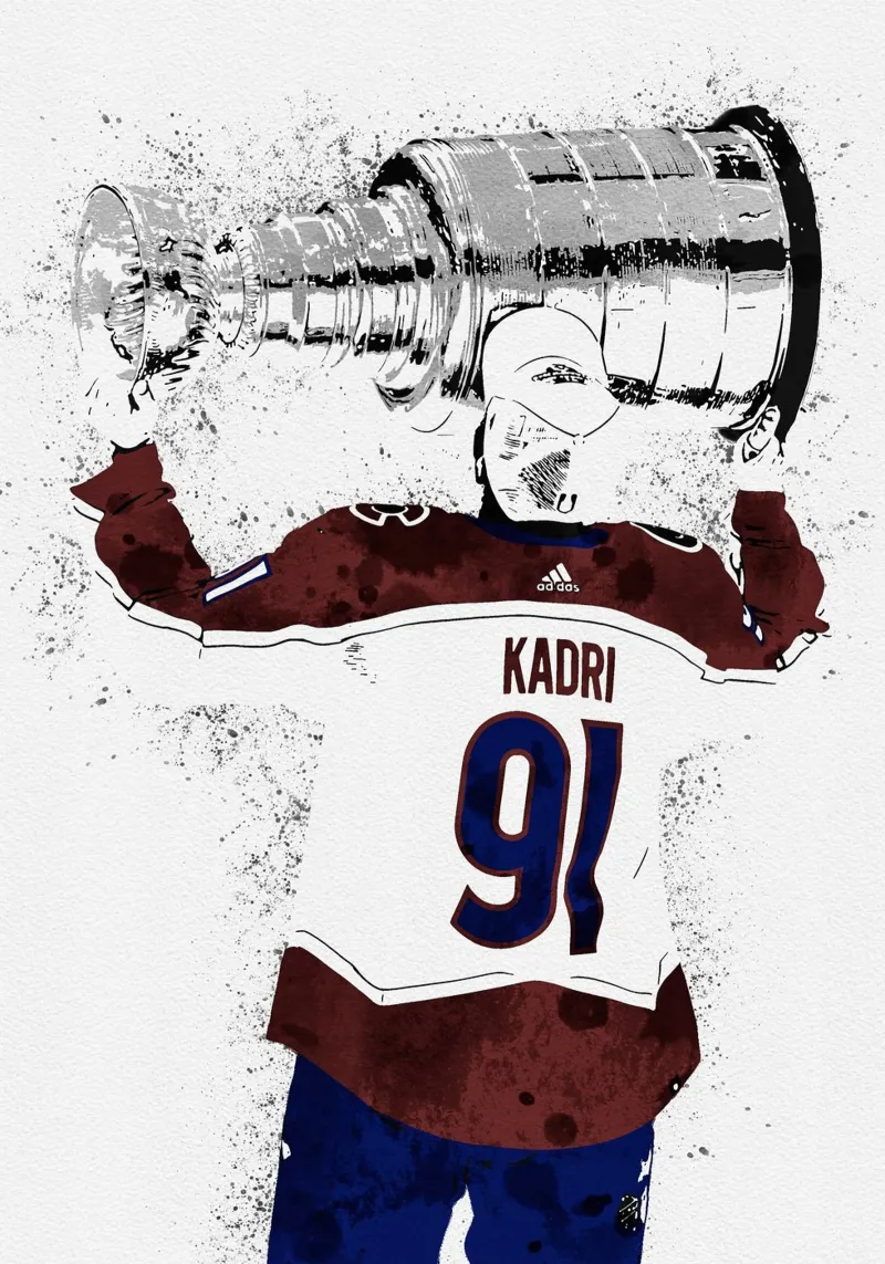 Nazem Kadri tela con Cornice a cassetta da tenten
