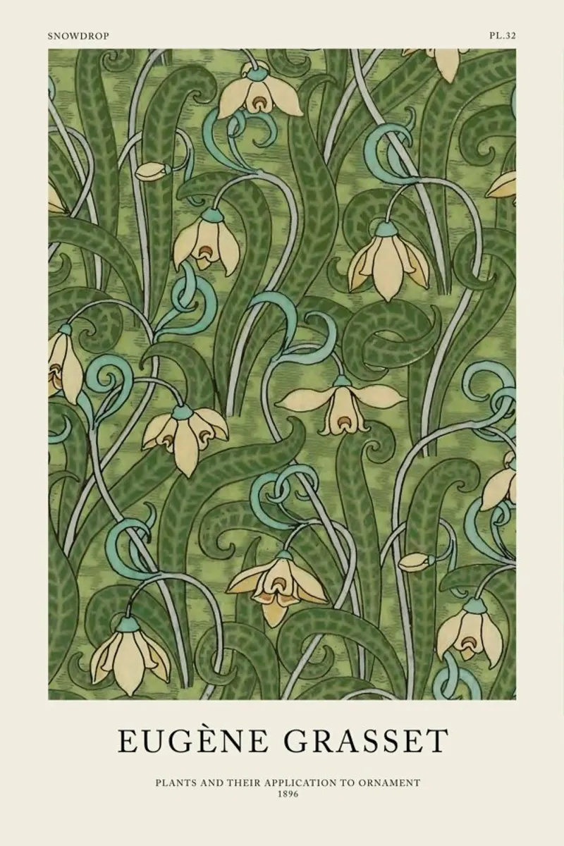 Grasset - Snowdrop 32 pellicola backlit da Vintage by JUNIQE