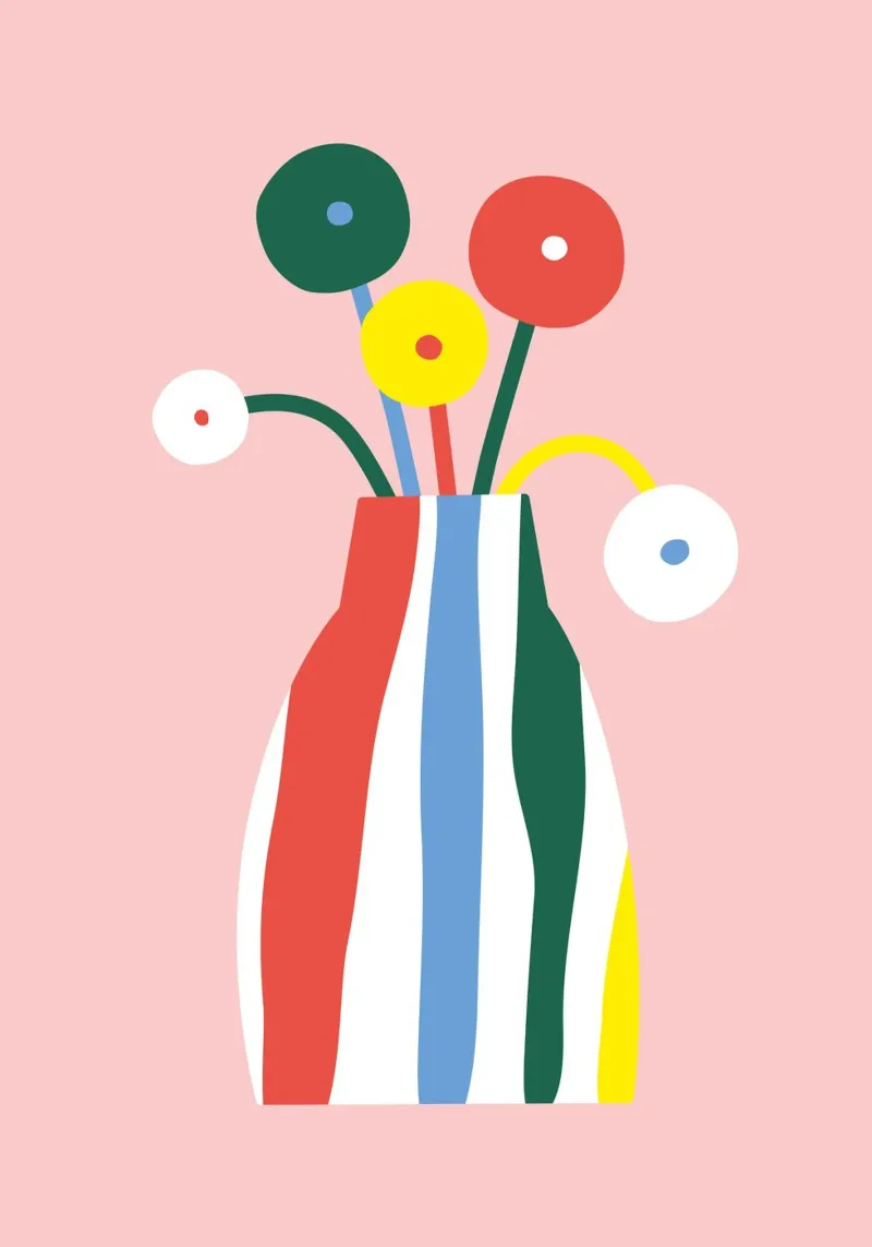 5 Flowers plexiglass da Susann Stefanizen