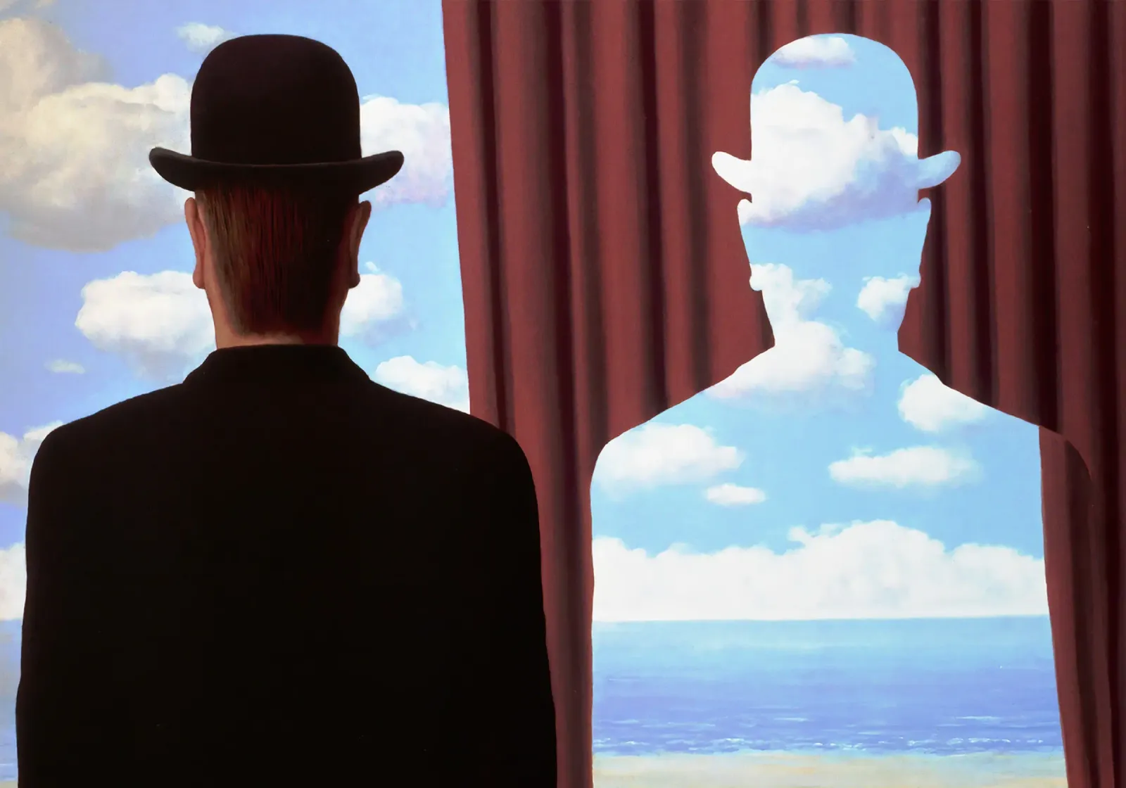 Man in Bowler Hat - Rene Magritte pellicola backlit da Attaboy Dsgn