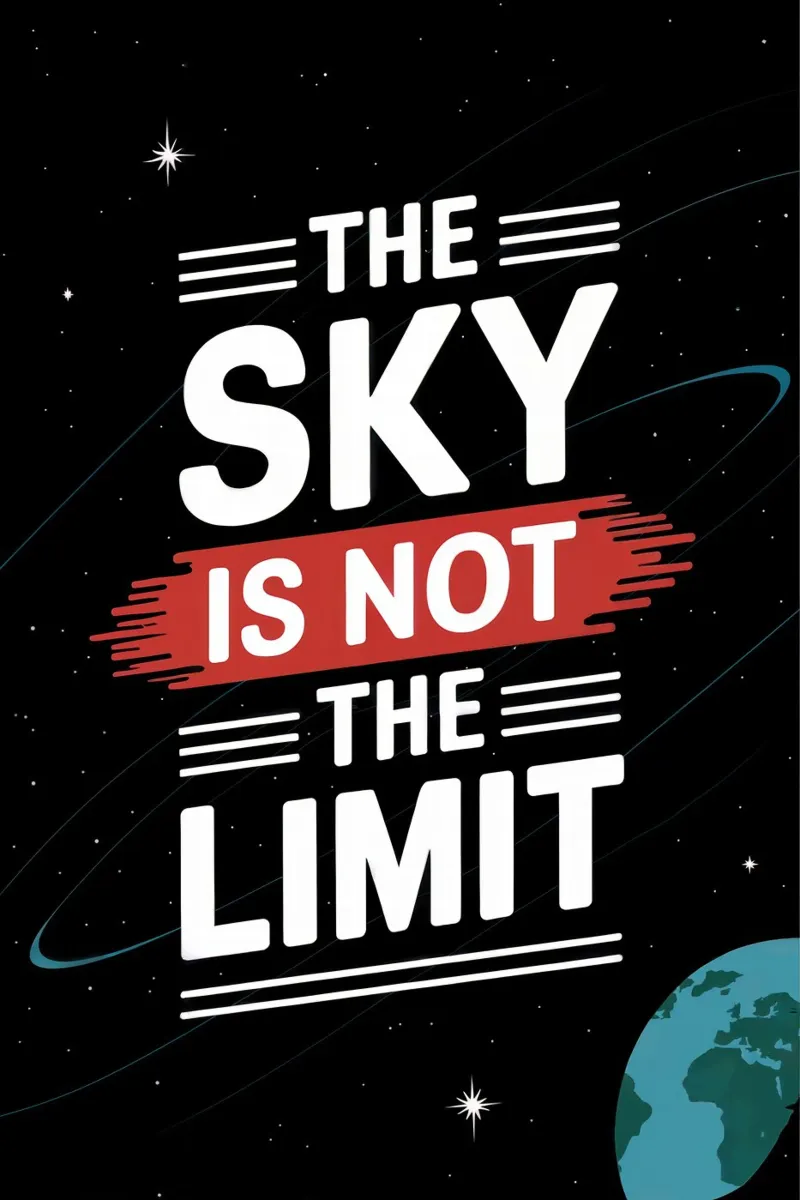 The sky is not the limit, Motivation canvas by RB-Quotes
