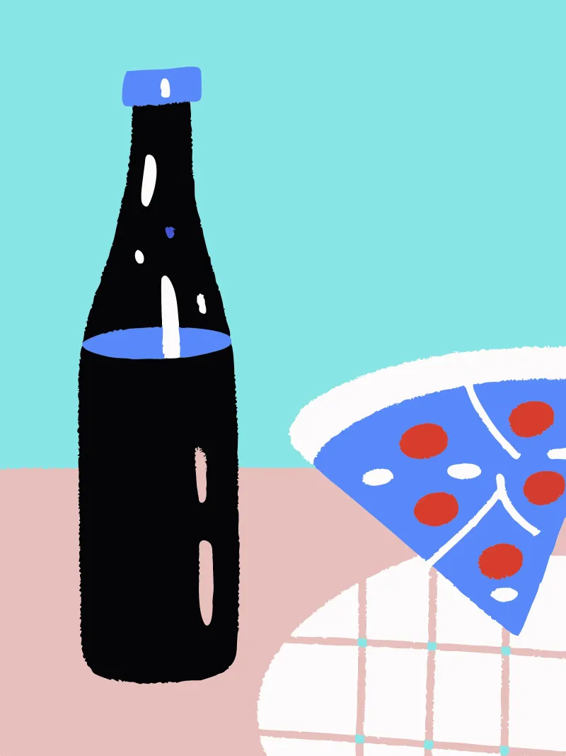 Bevande e pizza pellicola backlit da TRENDY POSTER SHOP
