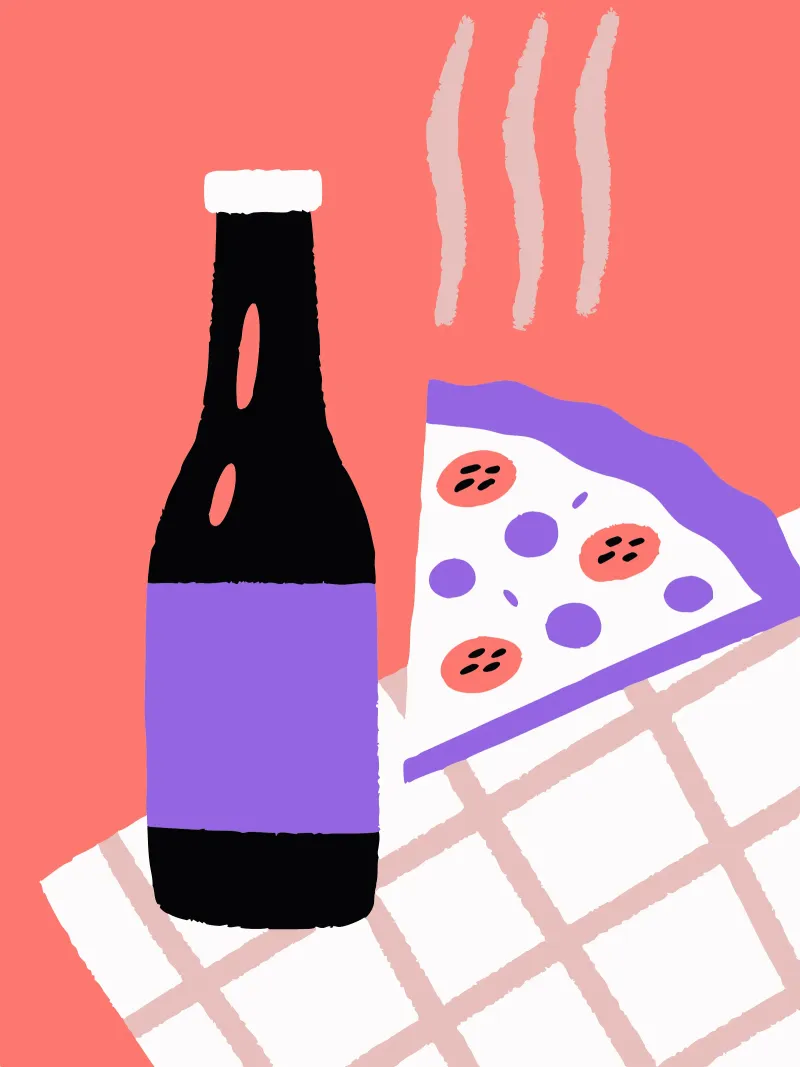 Bevande e pizza pellicola backlit da TRENDY POSTER SHOP