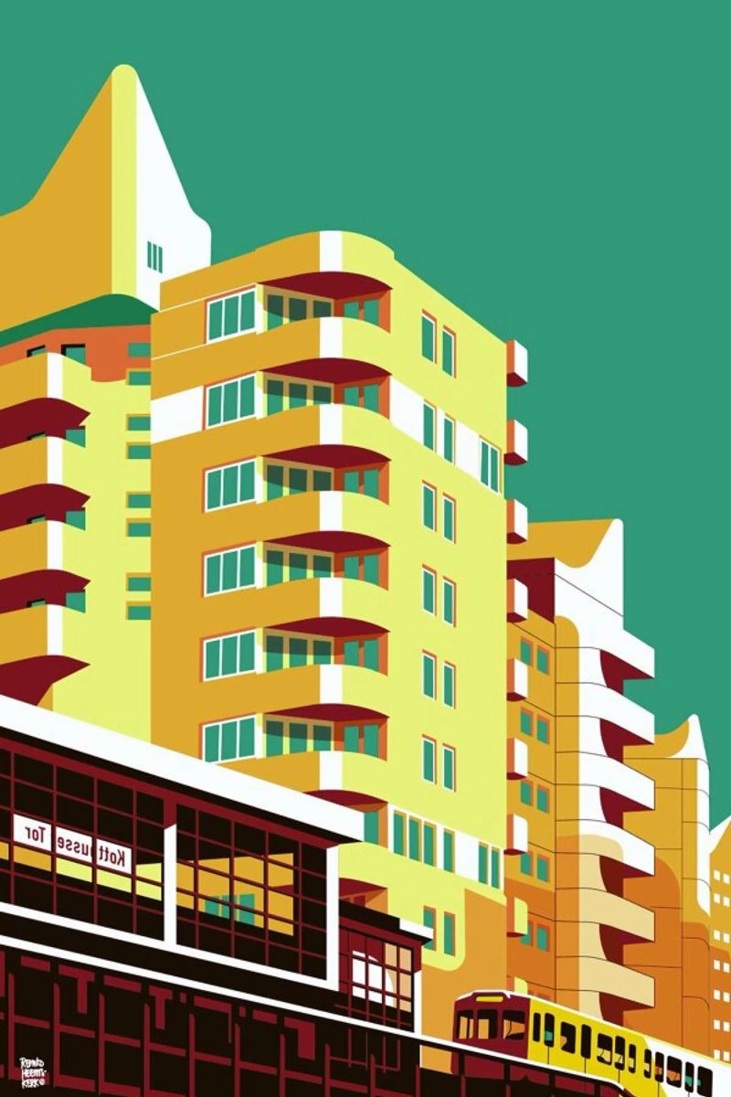 Berlin Kreuzberg poster de Remko Heemskerk