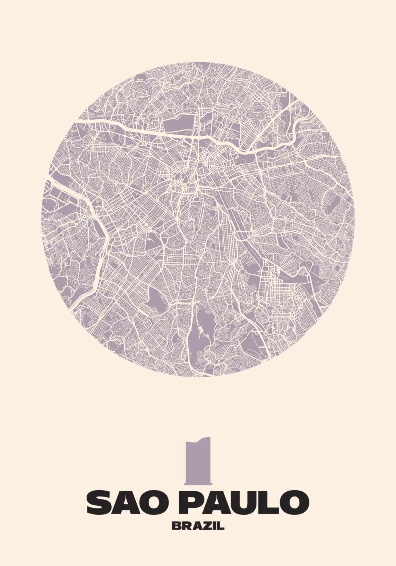 Brasil urbano - São Paulo poster de MOOODZART