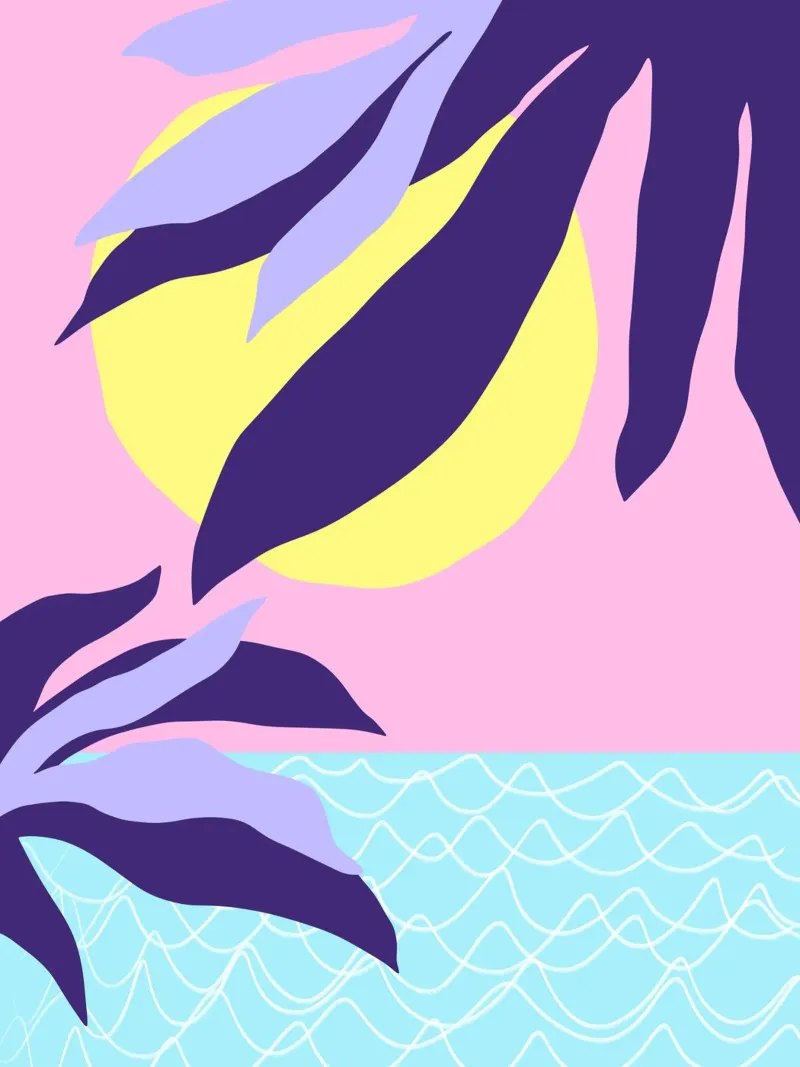 Seaside Sunset canvas by Kim Hubball Studio