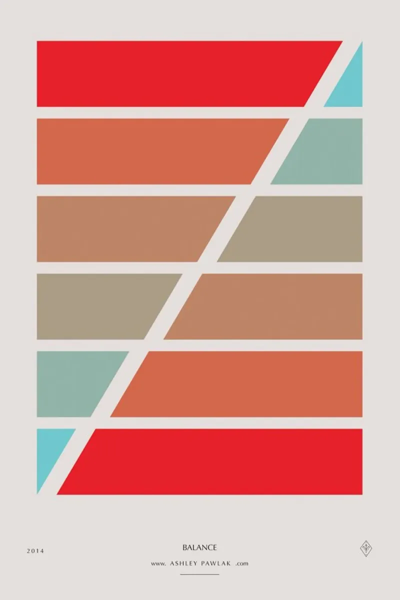 Senses - Balance poster con telaio in plastica da Ash Nico