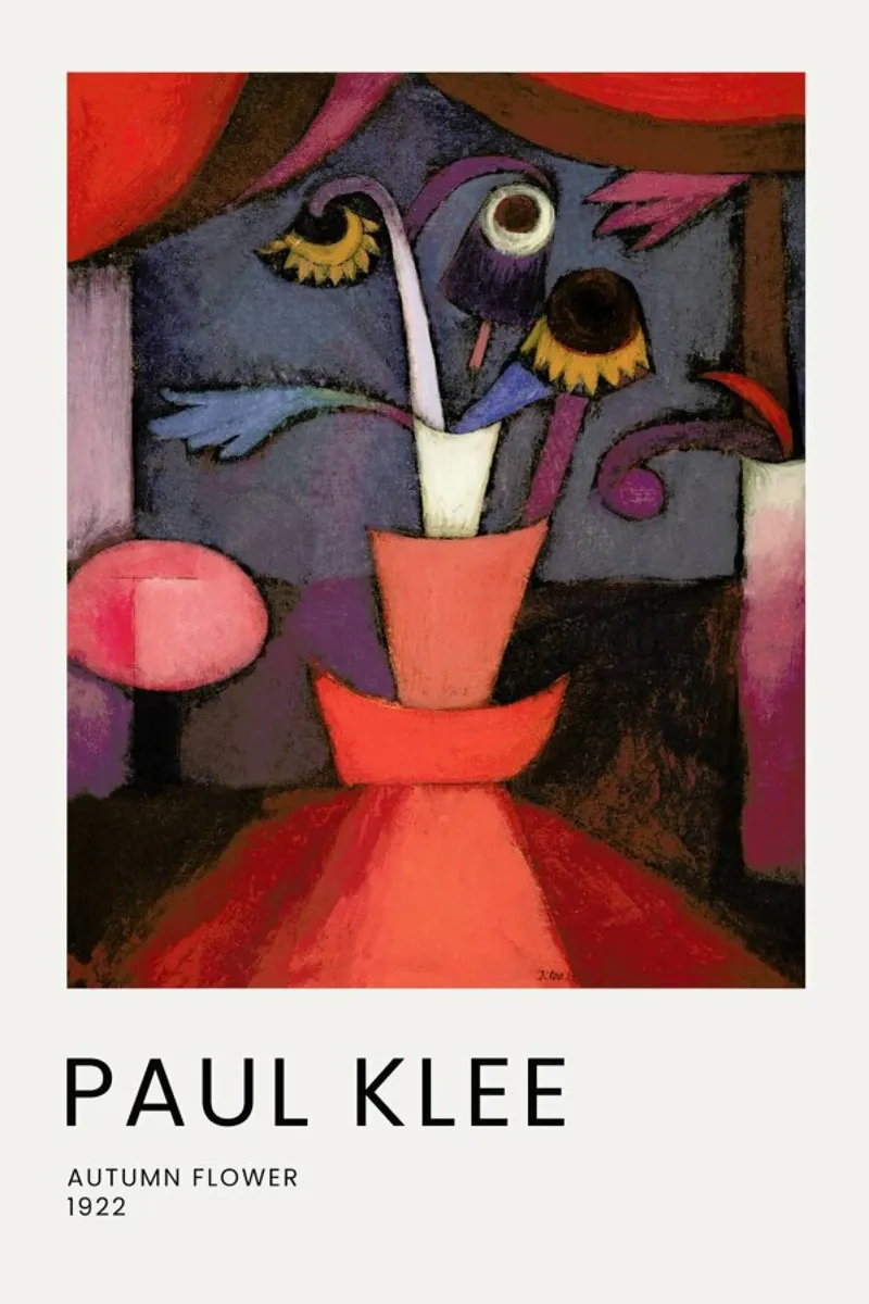 Klee - Autumn Flower poster con telaio in alluminio da Vintage by JUNIQE
