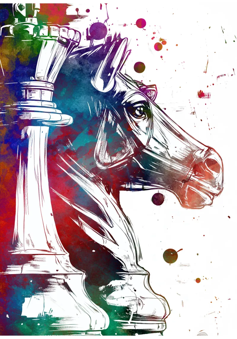 Gioco degli scacchi sport art alluminio dibond da Justyna Jaszke JBJart