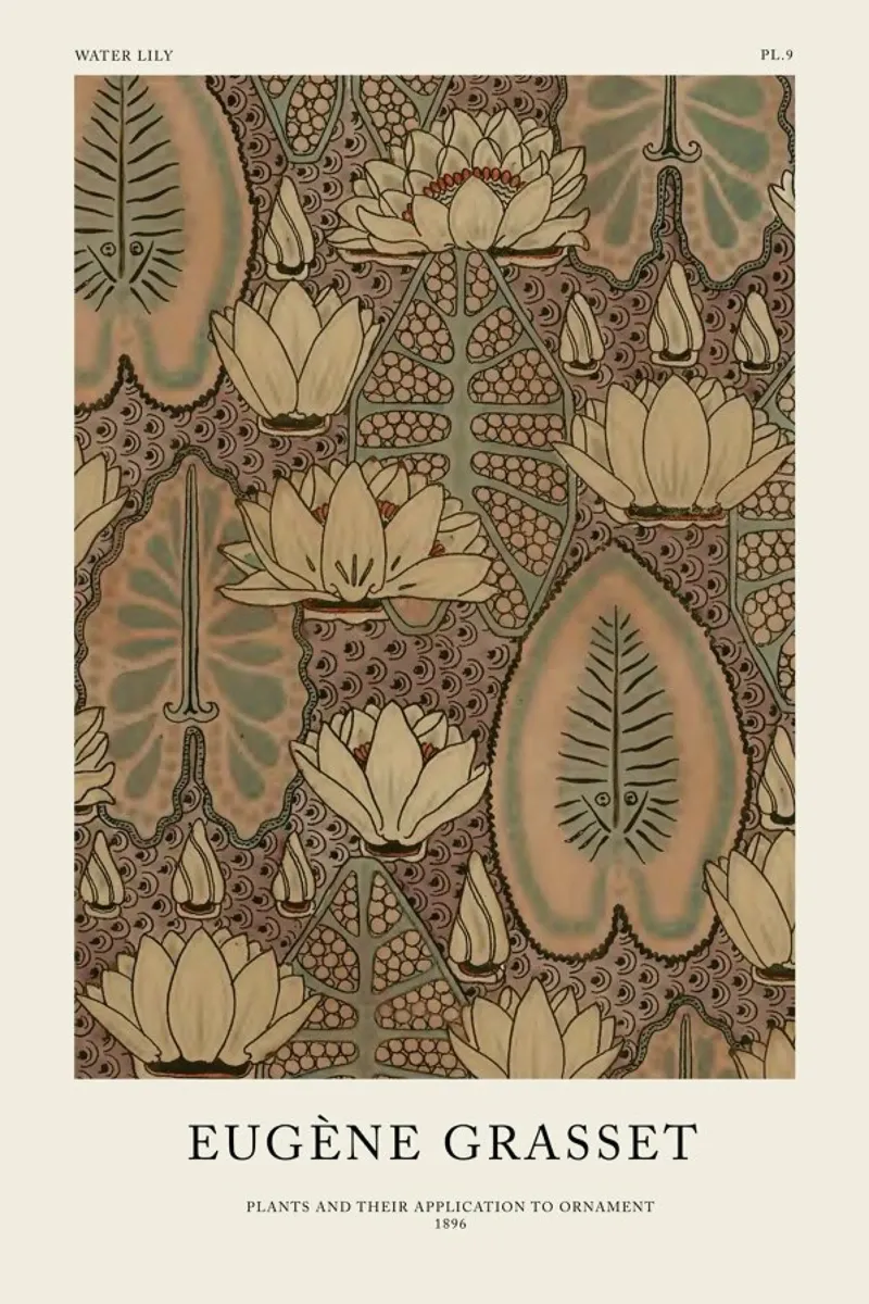 Grasset - Water Lily 9 pellicola backlit da Vintage by JUNIQE