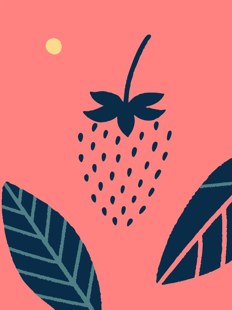 Strawberries poster by UNIQUE SHOP
